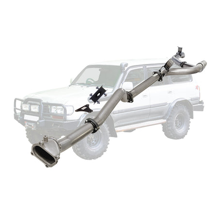 Toyota Landcruiser 80 Series 4.2L 1HD 3 Inch Turbo Back Exhaust with Cast Dump Pipe 1990 - 1998 stainless steel tube assembly