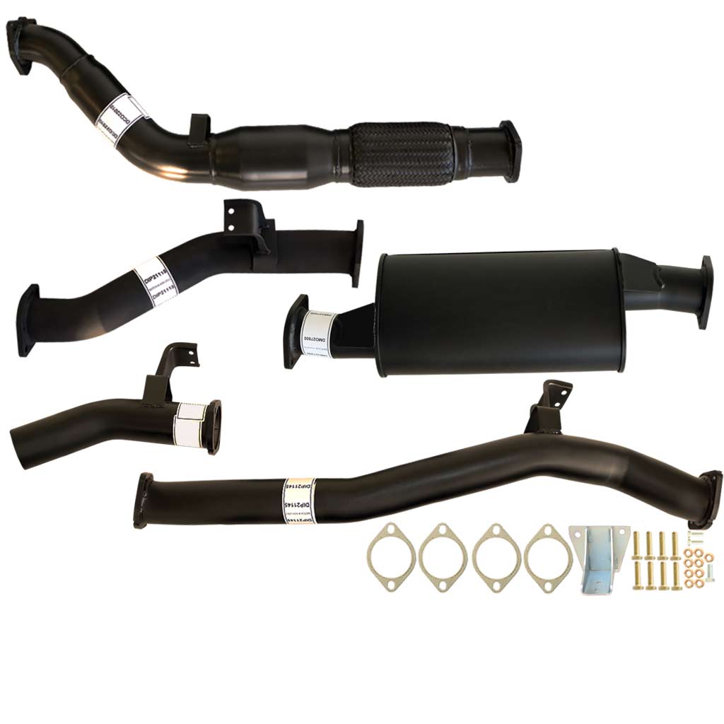 Toyota Landcruiser 76 Series VDJ76R V8 Wagon 3 Inch Turbo Back Exhaust 2007 - 9/2016 complete black-coated stainless steel exhaust system