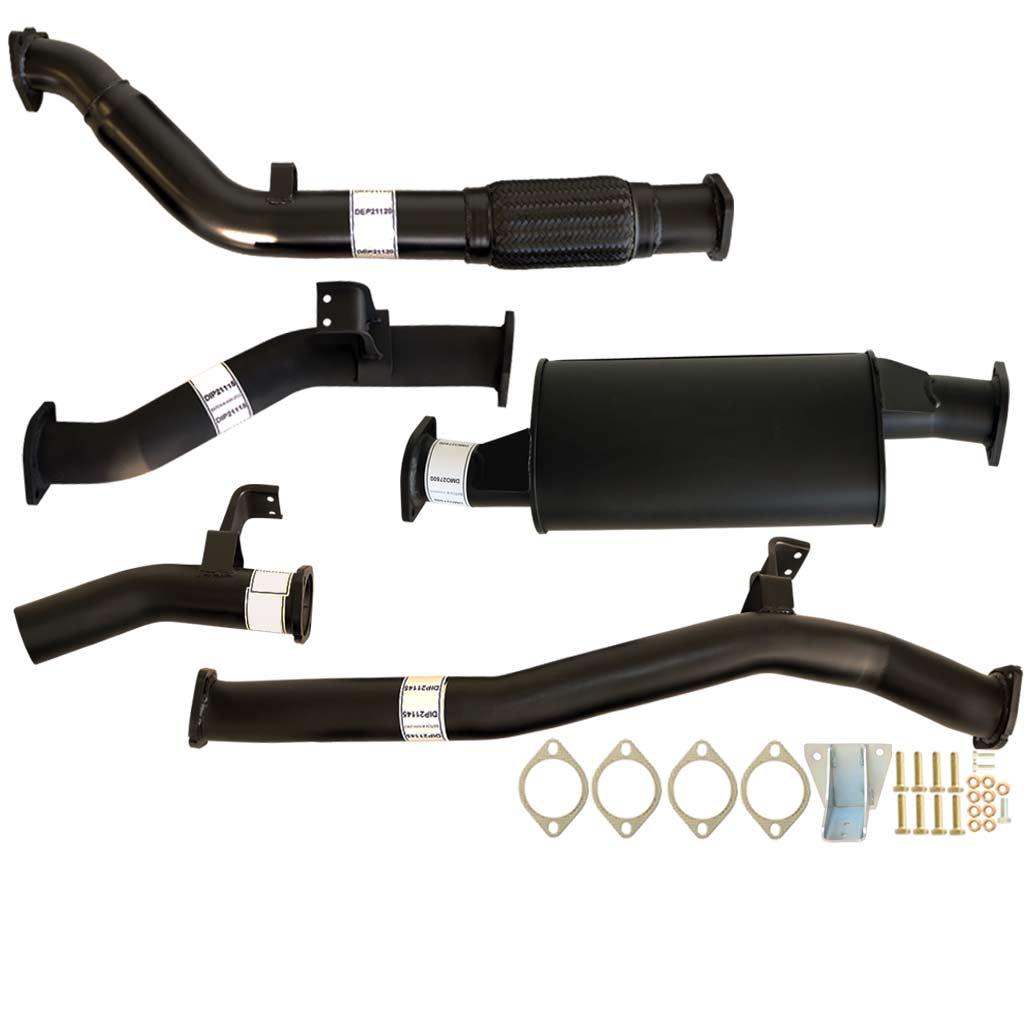 Toyota Landcruiser 76 Series VDJ76R V8 Wagon 3 Inch Turbo Back Exhaust 2007 - 9/2016 stainless steel system components