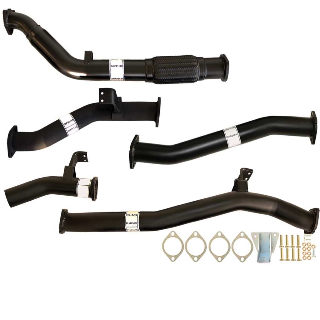 Toyota Landcruiser 76 Series VDJ76R V8 Wagon 3 Inch Turbo Back Exhaust 2007 - 9/2016 stainless steel pipes and components