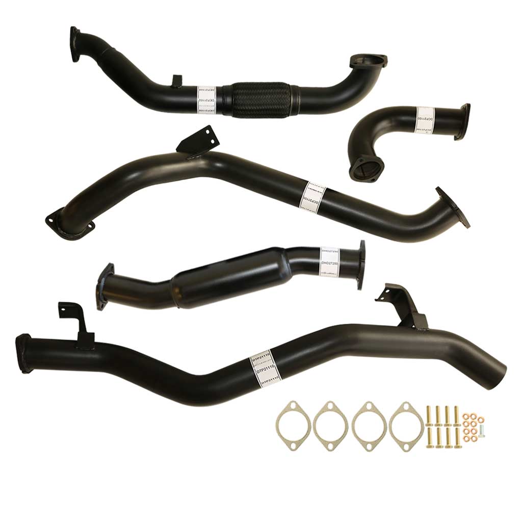 Toyota Landcruiser 79 Series VDJ79R V8 2007 - 10/2016 S Cab Ute 3 Inch Turbo Back Exhaust black coated steel pipes and fittings kit