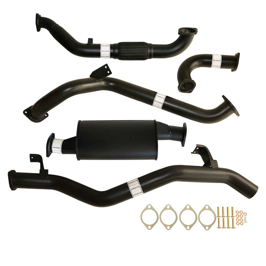 Toyota Landcruiser 79 Series VDJ79R V8 2007 - 10/2016 S Cab Ute 3 Inch Turbo Back Exhaust with pipes and muffler components