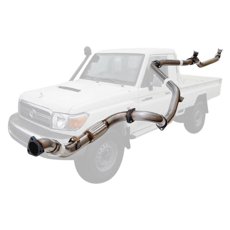 Toyota Landcruiser 79 Series VDJ79R V8 2007 - 10/2016 S Cab Ute 3 Inch Turbo Back Exhaust stainless steel pipe assembly