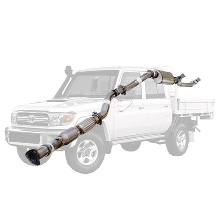 Toyota Landcruiser 79 Series VDJ79R V8 2007 - 10/2016 D Cab Ute 3 Inch Turbo Back Exhaust stainless steel pipe assembly