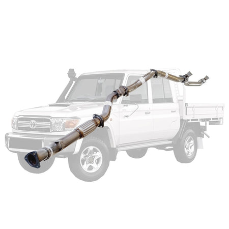Toyota Landcruiser 79 Series VDJ79R V8 2007 - 10/2016 D Cab Ute 3 Inch Turbo Back Exhaust stainless steel system