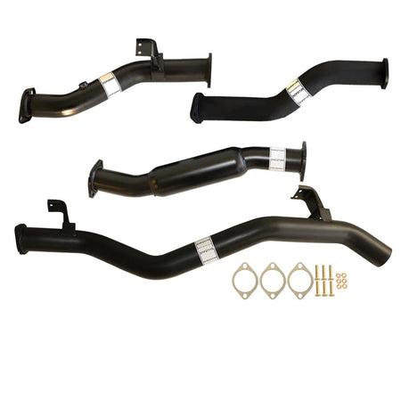 Toyota Landcruiser 79 Series VDJ79R V8 Ute MY17 3 Inch DPF Back Exhaust with black coated steel pipes and mounting hardware