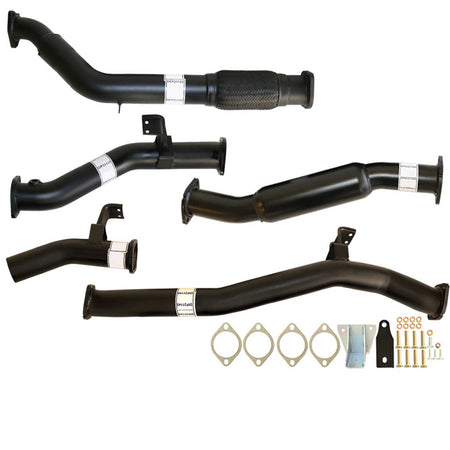 Toyota Landcruiser 76 Series VDJ76R V8 Wag MY17 3 Inch Turbo Back Exhaust system with pipes and fittings in black finish