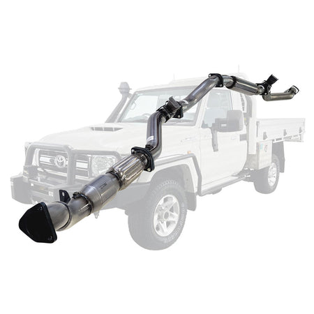Toyota Landcruiser 79 Series VDJ79R V8 Ute 2017 On 3 Inch Turbo Back Exhaust stainless steel tubing and components