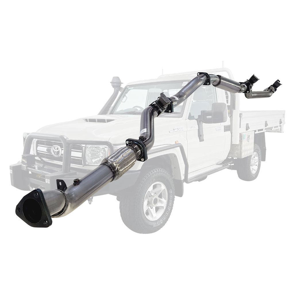 Toyota Landcruiser 79 Series VDJ79R V8 Ute 2017 On 3 Inch Turbo Back Exhaust stainless steel pipe assembly