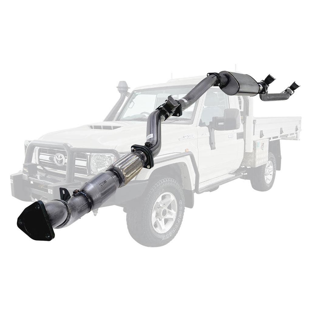 Toyota Landcruiser 79 Series VDJ79R V8 Ute 2017 On 3 Inch Turbo Back Exhaust stainless steel pipe system