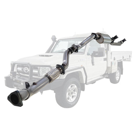 Toyota Landcruiser 79 Series VDJ79R V8 Ute 2017 On 3 Inch Turbo Back Exhaust stainless steel pipe and muffler assembly