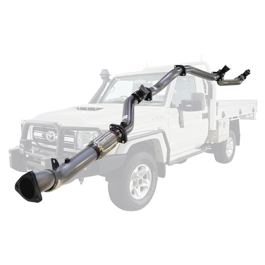 Toyota Landcruiser 79 Series VDJ79R V8 Ute 2017 On 3 Inch Turbo Back Exhaust stainless steel pipe system