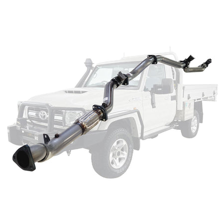 Toyota Landcruiser 79 Series VDJ79R V8 Ute 2017 On 3 Inch Turbo Back Exhaust stainless steel pipe system