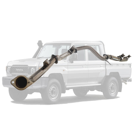 Toyota Landcruiser 79 Series GDJ79 Dcab Ute 2.8L 2023 On 3" Stainless DPF Back Exhaust pipe component