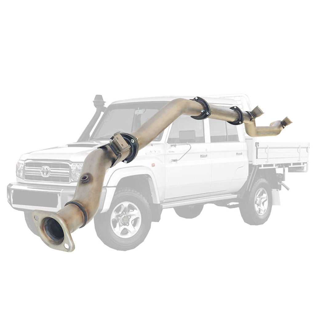 Toyota Landcruiser 79 Series VDJ79 Single & Dual Cab Ute 4.5L V8 10/2016 ON 3.5" DPF Back Exhaust stainless steel pipe