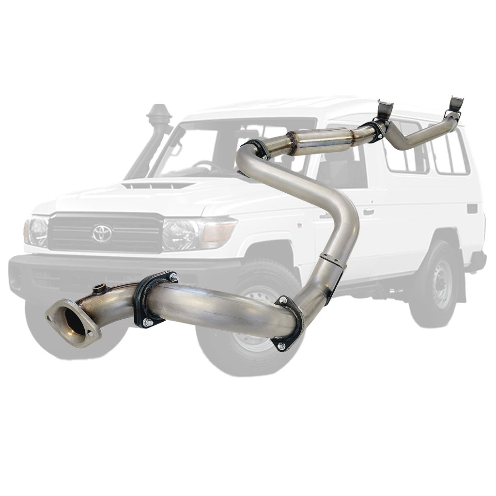 Stainless steel Toyota Landcruiser 78 Series VDJ78 V8 Troop Carrier 10/2016 On 3 Inch DPF Back Exhaust system component