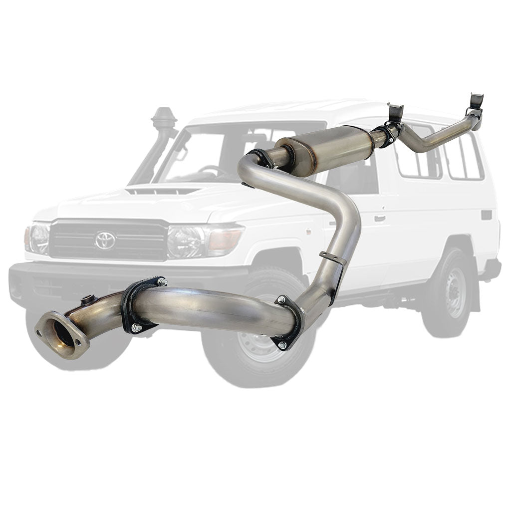 Stainless steel Toyota Landcruiser 78 Series VDJ78 V8 Troop Carrier 10/2016 On 3 Inch DPF Back Exhaust system