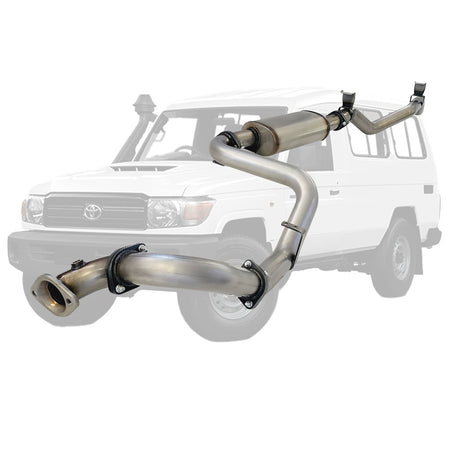 Toyota Landcruiser 78 Series VDJ78 V8 Troop Carrier 10/2016 On 3 Inch DPF Back Exhaust stainless steel pipe system