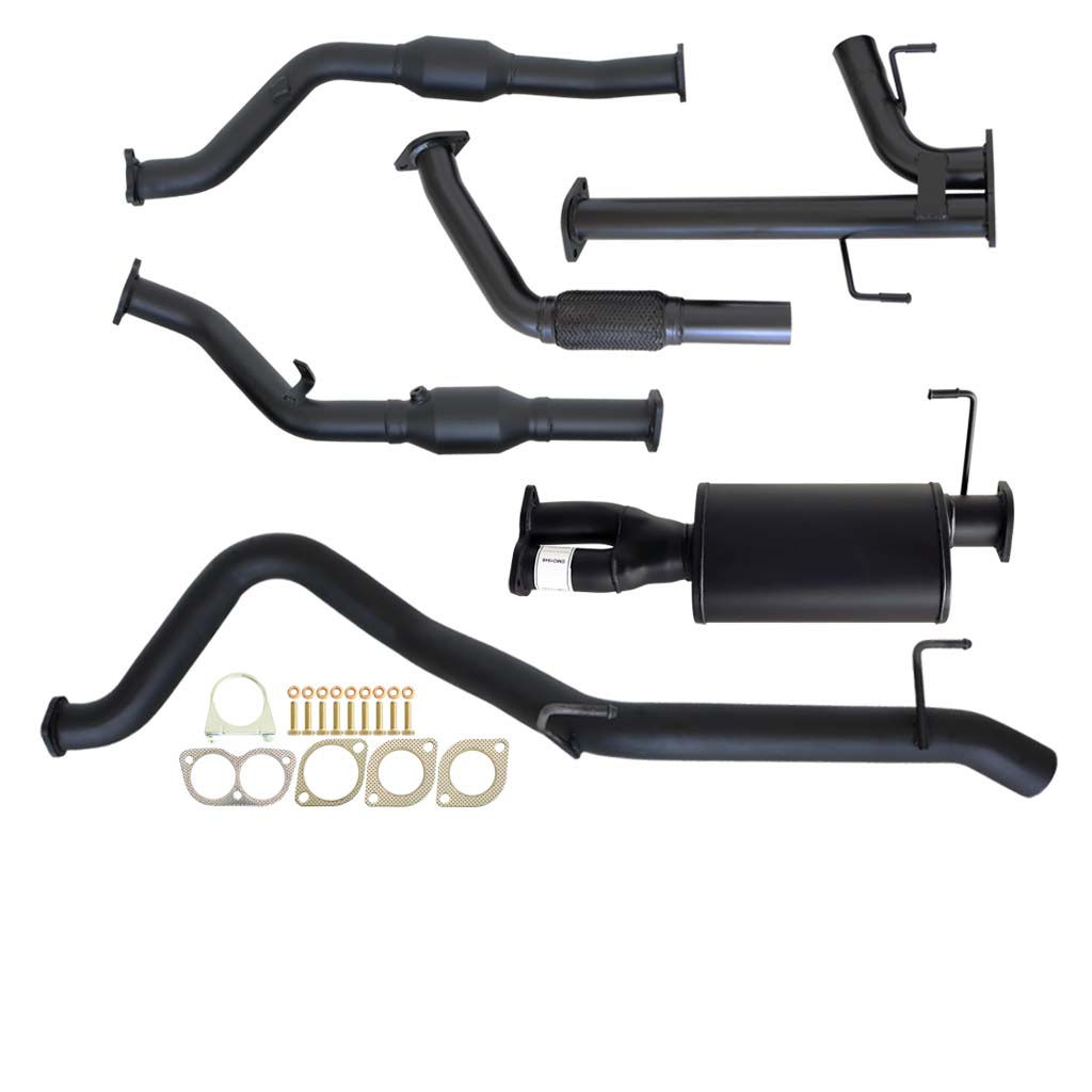 Toyota Landcruiser 200 Series V8 Wagon 3 Inch Turbo Back Exhaust Dump Pipe 2.5" black steel parts with gaskets and hardware