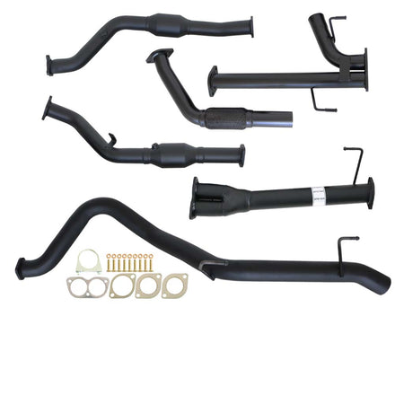 Toyota Landcruiser 200 Series V8 Wagon 3 Inch Turbo Back Exhaust Dump Pipe 2.5" with black coated steel components and gaskets