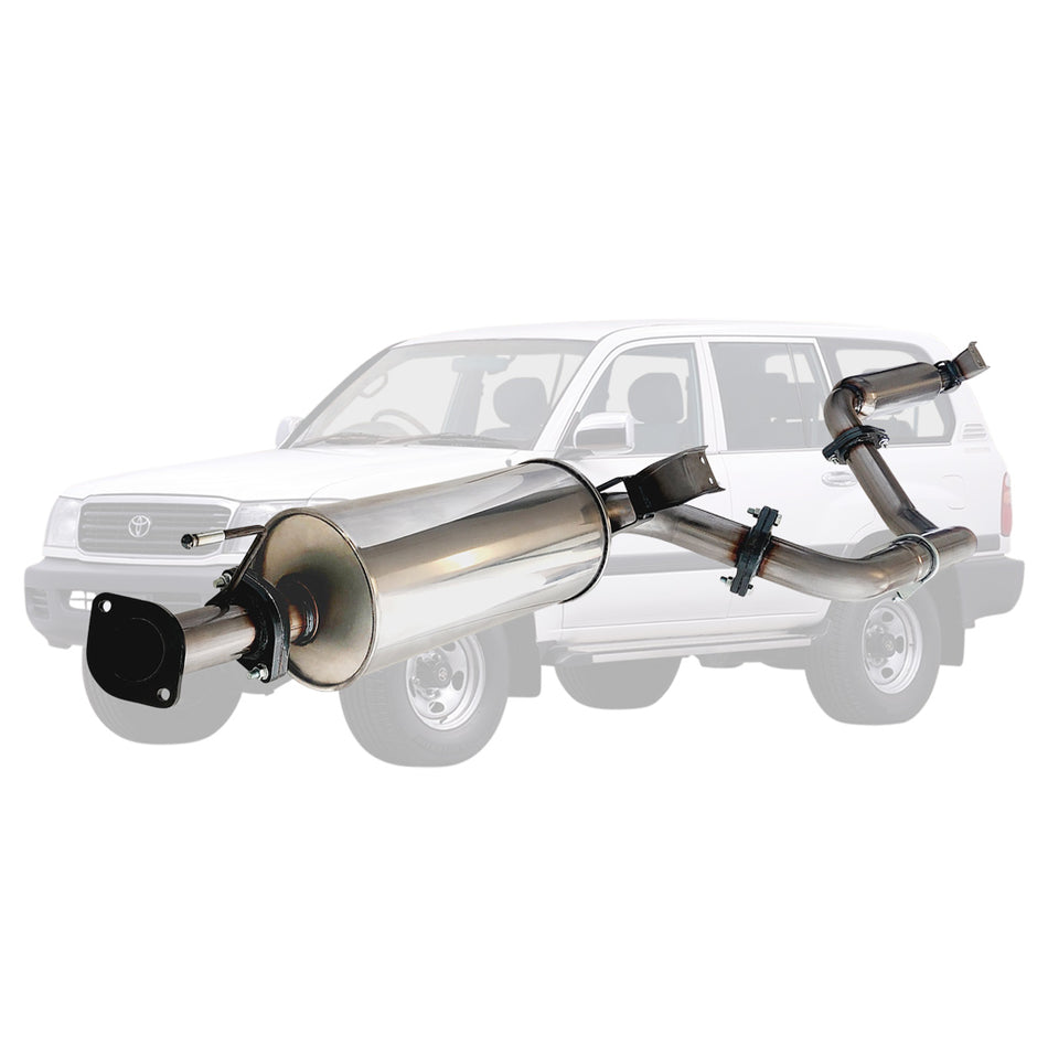 2.5 Inch Stainless Steel Exhaust System For Toyota Landcruiser 105 SERIES 4.5L FZJ105 And HZJ105, tubular design