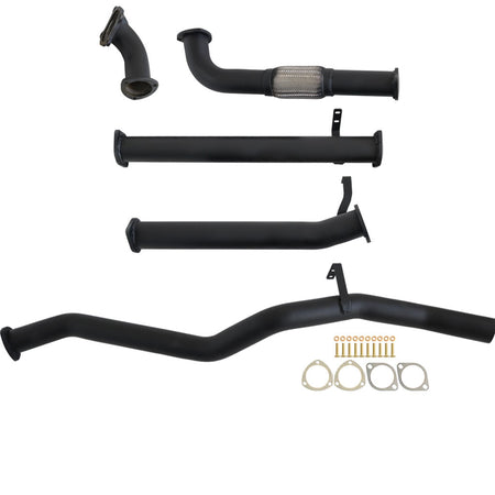 Toyota Landcruiser 60 Series 1980-1990 4L 3 Inch Turbo Back Exhaust 12H-T ***Made to Order*** black tubular exhaust system with gaskets and bolts