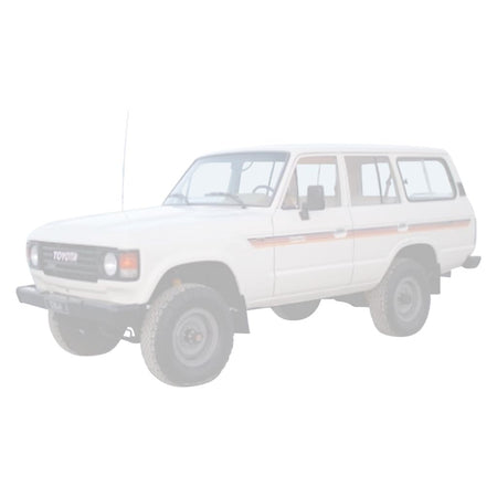 White classic Toyota Landcruiser 60 Series off-road vehicle for fitment with Toyota Landcruiser 60 Series 1980-1990 4L 3 Inch Turbo Back Exhaust 12H-T ***Made to Order***