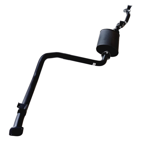 2.5 Inch Exhaust With Muff For Landcruiser HZJ75 Ute, Troop And HZJ78 4.2L 1HZ black coated steel pipe and muffler assembly
