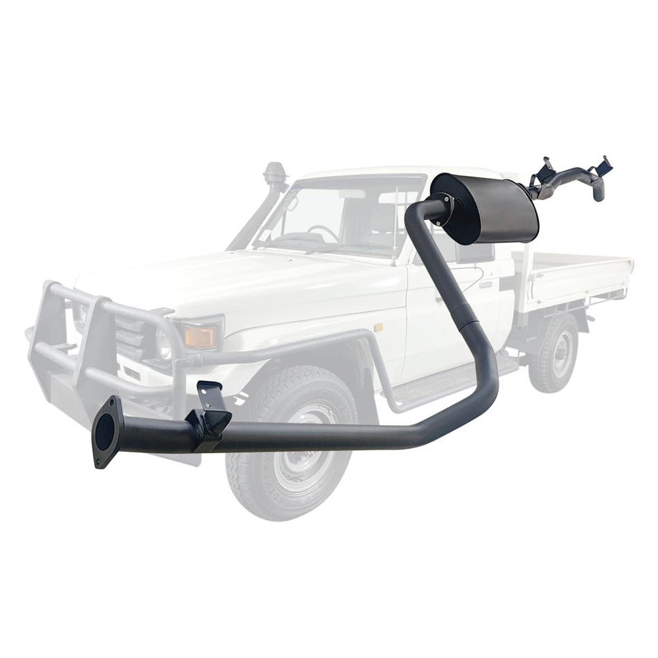 2.5 Inch Exhaust With Muff For Toyota Landcruiser HZJ79 4.2L 1HZ Diesel with mandrel bent steel tubing and muffler