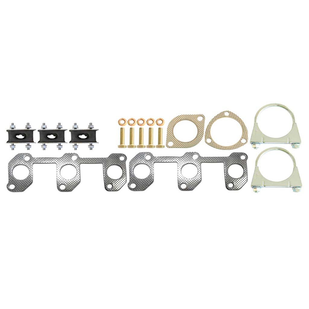 2.5 Inch Exhaust With Header & Muff For Toyota Landcruiser HZJ79 4.2L 1HZ Diesel gasket and mounting hardware set with clamps and bolts
