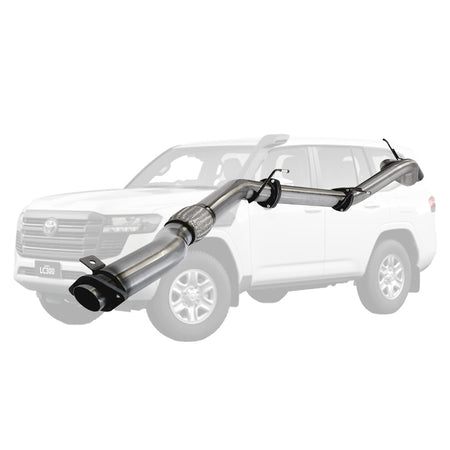 Toyota Landcruiser 300 Series 3.3L F33A-FTV 2021 On 3.5" Stainless DPF Back Exhaust With Pipe Only stainless steel tube
