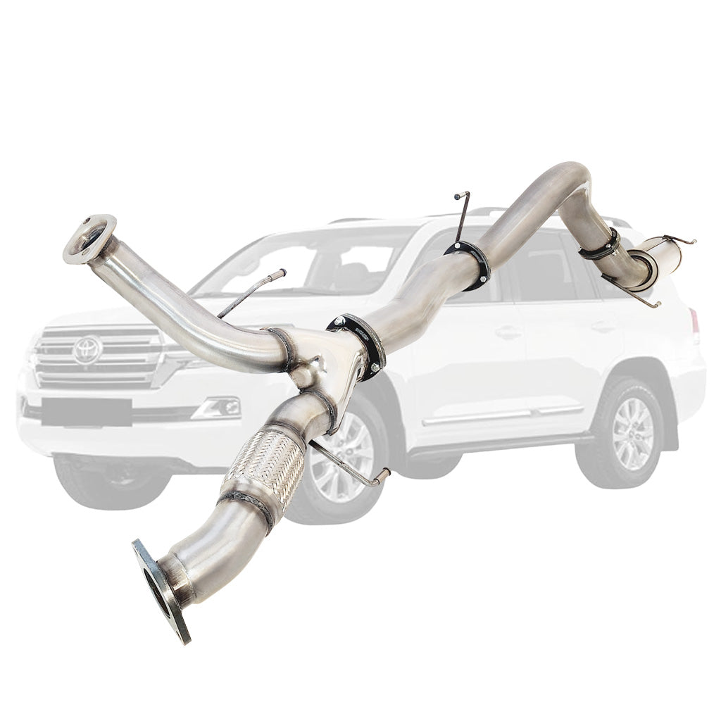 Toyota Landcruiser 200 Series V8 Wag Aug 2015 Onwards 4 Inch DPF Back Exhaust stainless steel pipe assembly