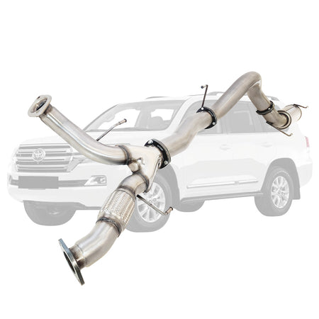 Toyota Landcruiser 200 Series V8 Wag Aug 2015 Onwards 4 Inch DPF Back Exhaust stainless steel pipe assembly
