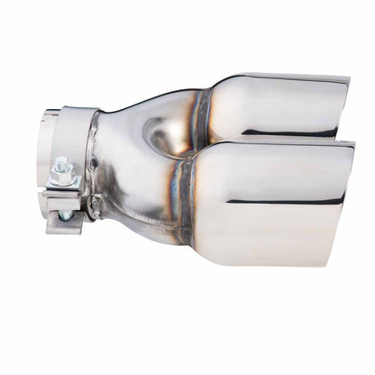 Exhaust Tip Y-Piece Inner Cone 3 Inch In - Dual 3.5" Out 9" Long RHS Polished SS