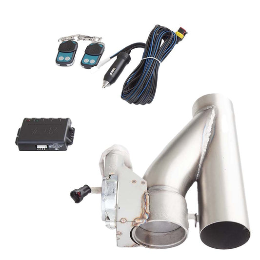 XFORCE Electric Stainless Steel Exhaust Cut Out Valve Kit With Remote 2.5 Inch