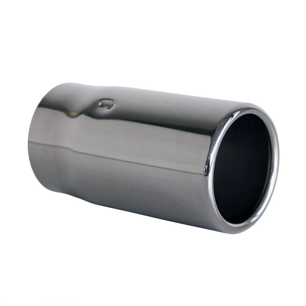 Exhaust Tip Straight Cut Rolled In 2.5" In - 2.75" Out 5" Long 304 Stainless