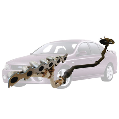 Ford Falcon BA BF XR6 Sedan XPS Extractors And Catback Exhaust 2.5 Inch Front Hotdog and Rear Muffler