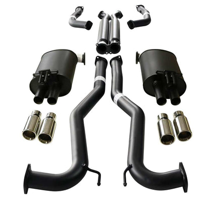 Commodore VE VF V6 V8 Sed Wag Twin 3" Catback Exhaust Hdx Pipe And Straight Tips