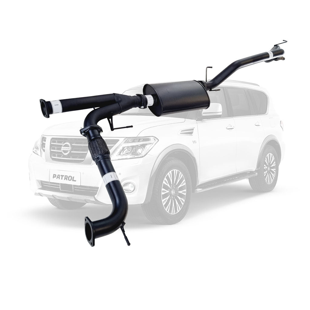 Nissan Y62 Patrol 3 Inch Cat Back Exhaust with Center Muffler and Straight Tail