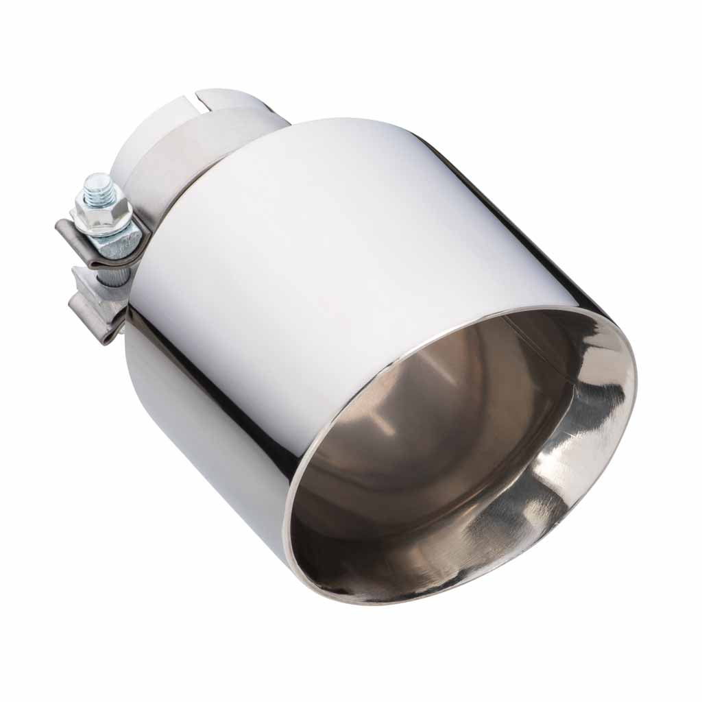 Exhaust Tip Angle Cut Inner Cone 2.5" In - 127mm Out 8" Long 304 Stainless