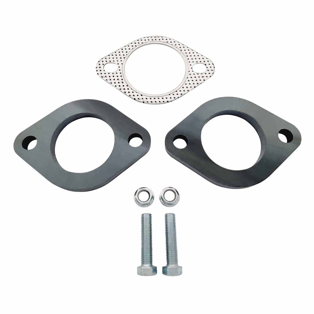 Exhaust Flange Plates 2 Inch (51mm) 85mm Spacing With Gaskets And Nuts And Bolts 10mm