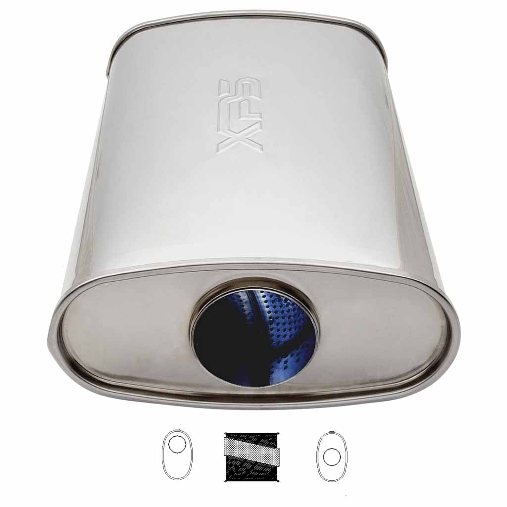 10" x 4" Offset/Centre Configurations Mufflers | Stainless 304 | Select Your Size Length and Internal Options