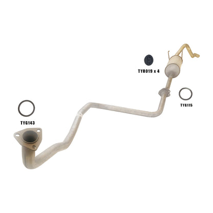 Toyota Hilux LN106 Standard Engine Back Exhaust System With Rear Muffler