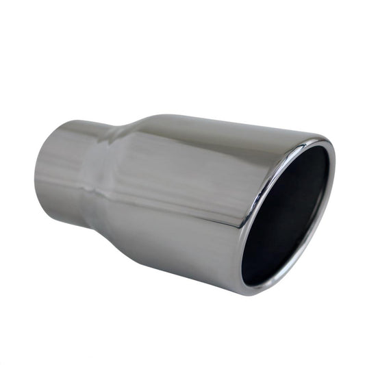 Exhaust Tip Angle Cut Rolled In 2.5 Inch In - 3.5 Inch Out 5 Inch Long 304ss