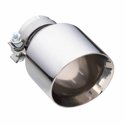 Exhaust Tip Angle Cut Inner Cone 3" In - 127mm Out 8" Long 304 Stainless