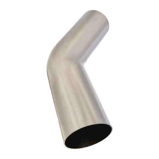 3" (76mm) Mandrel Bend Exhaust Pipe - 45 Degree 1D Tight Radius Stainless Steel