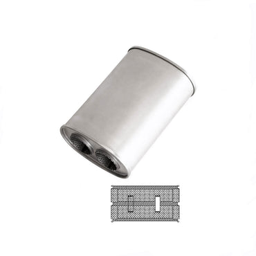 8" x 5" Dual/Dual Configurations Mufflers | Aluminised | Select Your Size Length and Internal Options