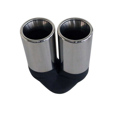 Exhaust Tip Straight Cut Rolled Inner Cone 2.25" In Dual 3" Out 304 Stainless