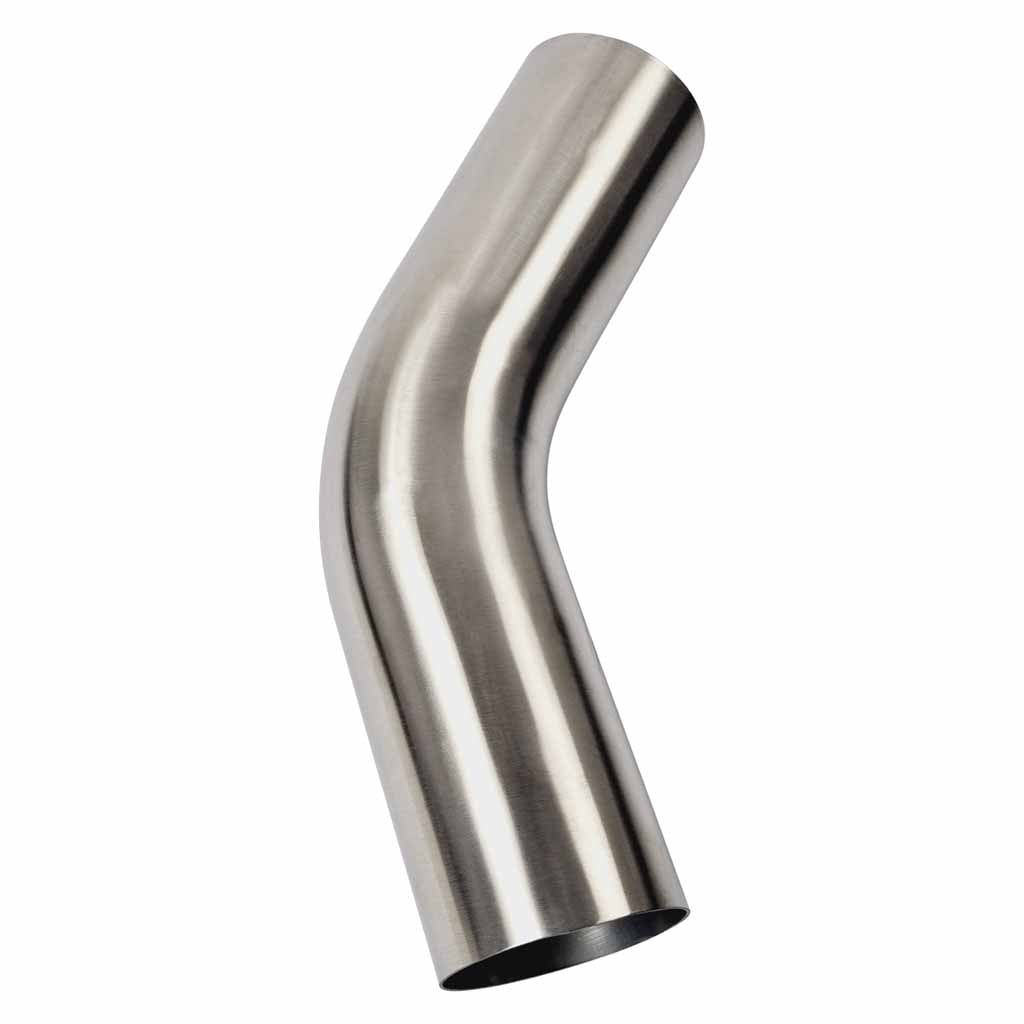 4 Inch 45 Degree 1.5D Radius Mandrel Bend Brushed 304 Stainless Steel