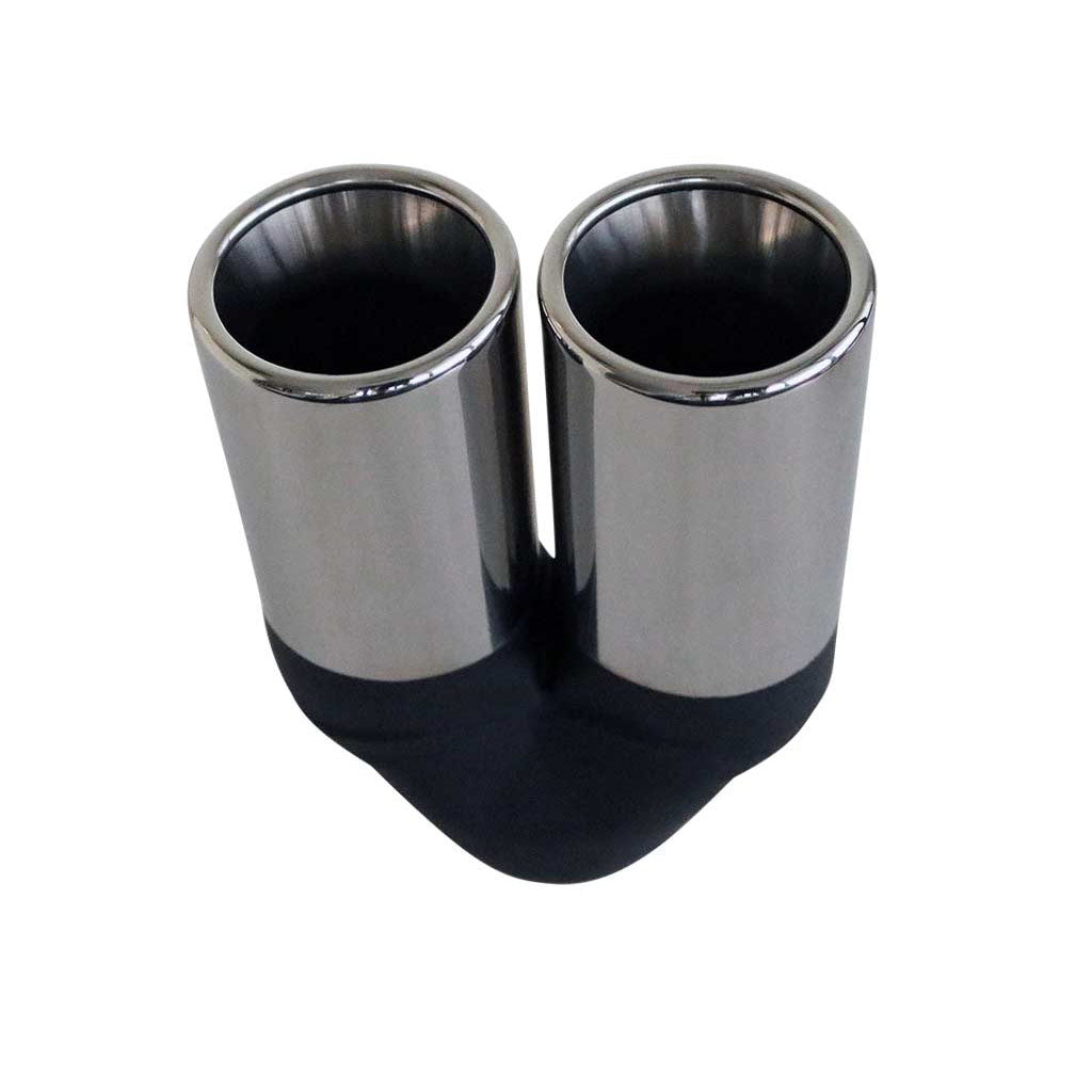 Exhaust Tip Straight Cut Rolled Inner Cone 2.25" In Dual 3" Out 304 Stainless